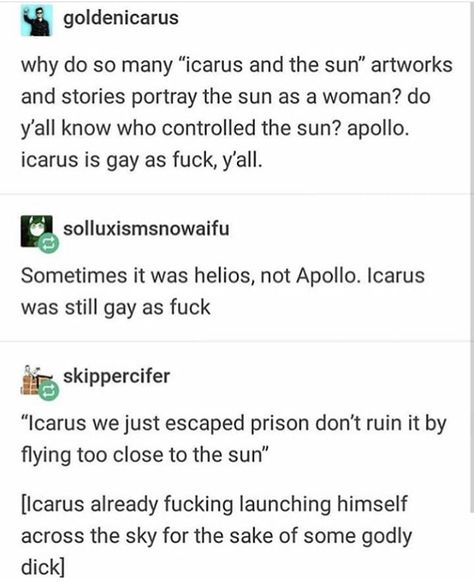 Helios God Art Greek Mythology, Icarus X Helios, Icarus And Helios, Icarus And Apollo Fanart, Helios Greek Mythology, Greek Memes, Greek Mythology Humor, Greek Myth, Greek And Roman Mythology