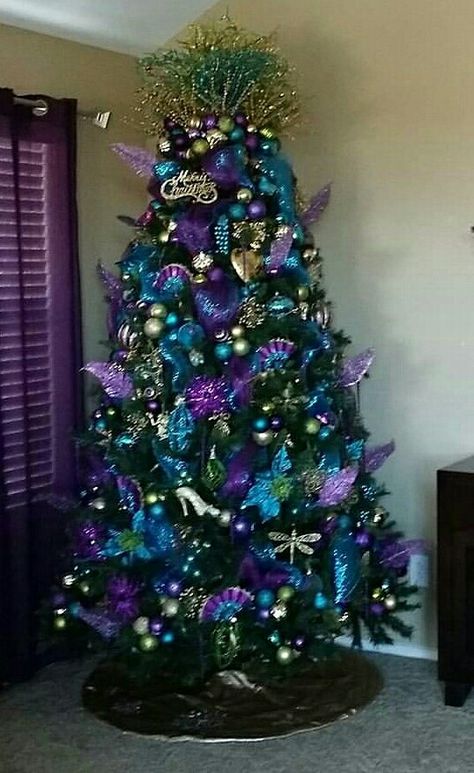 Blues & purple christmas trece 2016 Purple Teal And Silver Christmas Tree, Purple Blue Christmas Tree, Purple Teal Christmas Tree, Purple Blue And Gold Christmas Tree, Teal And Purple Christmas Tree, Purple And Blue Christmas Decorations, Purple And Pink Christmas Tree, Blue And Purple Christmas Decor, Purple And Silver Christmas Tree Ideas