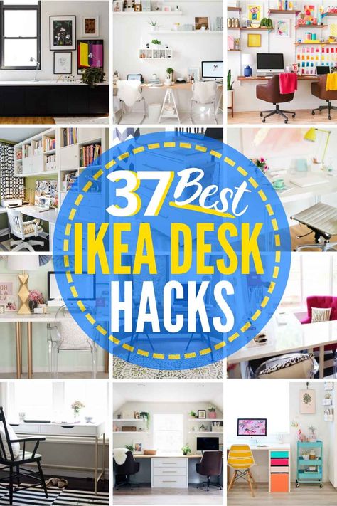 37 UNBELIEVABLE IKEA desk hacks! #IKEA #IKEAhacks #IKEAdeskhack #IKEAdesks #IKEAdeskideas #IKEAdeskhacks #Ikeadeskideas #ikeadeskhackhomeoffices #linnmon #linnmondeskhack #linnmondesk #alexdrawer #ekby #ekbyalexhack #ikeatrestledesk #ikeatrestlehack #expedit #kallax #ikeaexpedithack #kallaxhack #kallaxdesk #expeditdesk #ikeaingohack #rastdresserhack #klimpendesk #klimpendeskhack #Ikeaklimpin #ikeakallax #ikeaexpedit #ikeatrofast #trofasthack Ikea Desk Hack Home Offices, Ikea Expedit Hack, Kallax Desk, Linnmon Desk, Ikea Linnmon, Ikea Desk Hack, Desk Hacks, Hacks Ikea, Ikea Expedit