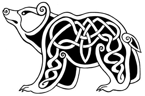 Celtic Bear, Celtic Animals, Celtic Artwork, Art Viking, Symbole Viking, Bear Svg, Celtic Tattoo, Bear Tattoos, Norse Tattoo