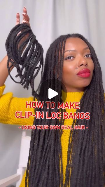 Hickory Locks Hair, Loc Bangs Tutorial, Halo With Locs, Locs Bangs Black Women, How To Add Loc Extensions, Bra Strap Length Locs, Locs And Makeup Black Women, Short Dreadlock Styles For Women Black Locs, 130 Locs