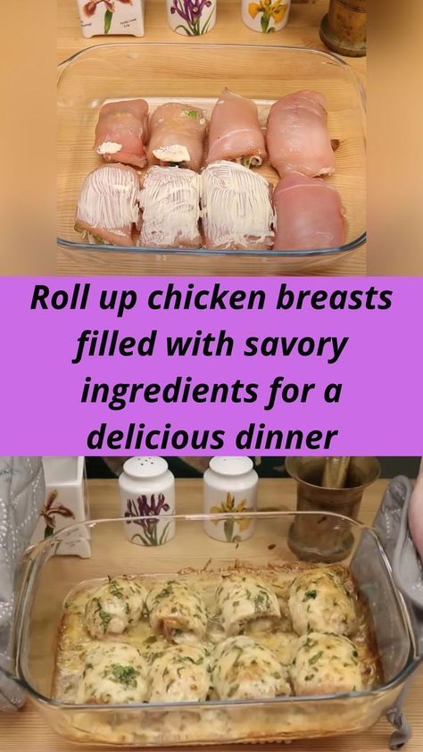 Rolled Chicken Breast, Rolled Chicken Recipes, Chicken Roll Ups, Chicke Recipes, Chicken Breast Recipes Baked, Roll Ups Recipes, Roasted Chicken Breast, Chicken Rolls, Easy Chicken Dinner Recipes