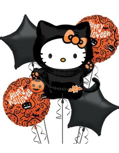 Hello Kitty Halloween Balloons - PartyCity Halloween Birthday Party Decorations, Hello Kitty Theme Party, Halloween Birthday Cakes, Bouquet Party, Halloween Balloon, Hello Kitty Merchandise, Hello Kitty Birthday Party, Halloween Post, Hello Kitty Themes