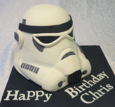 by Gilles Leblanc Storm Trooper Cake, Star Wars Party Food, Star Wars Birthday Cake, Happy Birthday Chris, Star Wars Cake, Star Wars Trooper, Design Cake, Creative Desserts, Cakes And Cupcakes