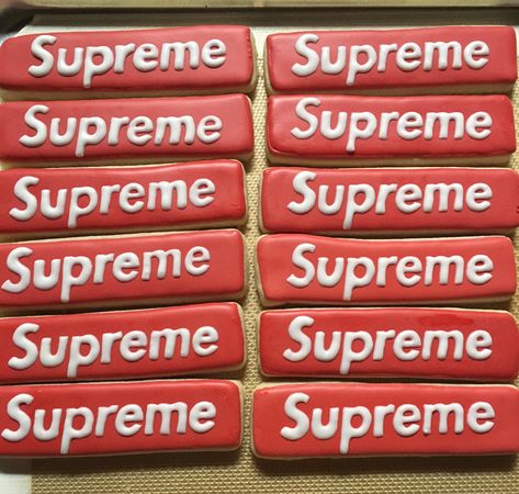 Supreme Birthday Theme, 16 Candles, Supreme Box Logo, 11th Birthday, Box Logo, Boys Birthday, Baby Shower Theme, 18th Birthday, Birthday Party Ideas