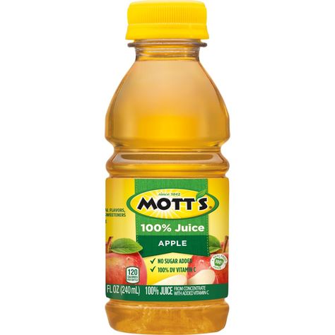 Nothing satisfies quite like Mott’s Original Apple Juice. Packed with ripe apple flavor, Mott’s Original Apple Juice is 100% fruit juice and delivers 2 servings of fruit in each 8-fluid ounce cup, per current USDA Dietary Guidelines. It’s also an excellent source of Vitamin C, contains no added sugar and has a delicious taste the whole family will love. Mott’s Original Apple Juice is the perfect refreshment at dinnertime, lunchtime, or any time. Treat your family to the classic taste of Mott’s Original Apple Juice. 100% JUICE: Made from naturally sweet fresh-pressed apples and concentrate, Mott’s Natural 100% Apple Juice is 100% fruit juice GREAT TASTE: Packed with fresh-from-the-orchard apple flavor, Mott’s Natural 100% Apple Juice is a delicious and healthy choice your whole family will Dietary Guidelines, E Juice, Baby Moses, Boo Basket, Healthy Choice, Love Natural, Apple Juice, Caffeine Free, Fruit Juice