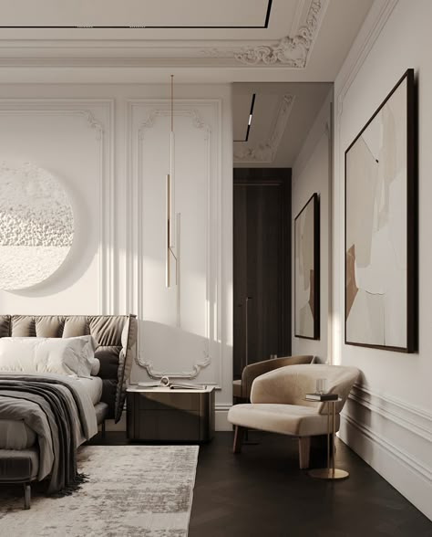 Neoclassical interior design :: Behance Parisian Penthouse, Boca Do Lobo Furniture, Neoclassic Interior, Neoclassical Interior Design, Walk In Closet Design, Neoclassical Interior, Covet House, Handcrafted Furniture, Luxury Homes Interior