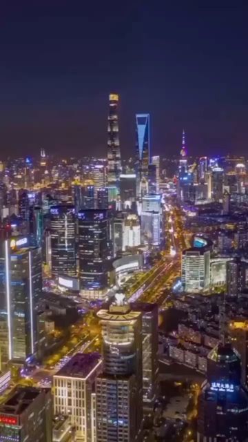 Shanghai City Night, Tokyo City Night Aesthetic, Dubai City Night, Shanghai Wallpaper, Cities Video, Tokyo Video, Skyline Aesthetic, City Skyline Night, Shanghai Night