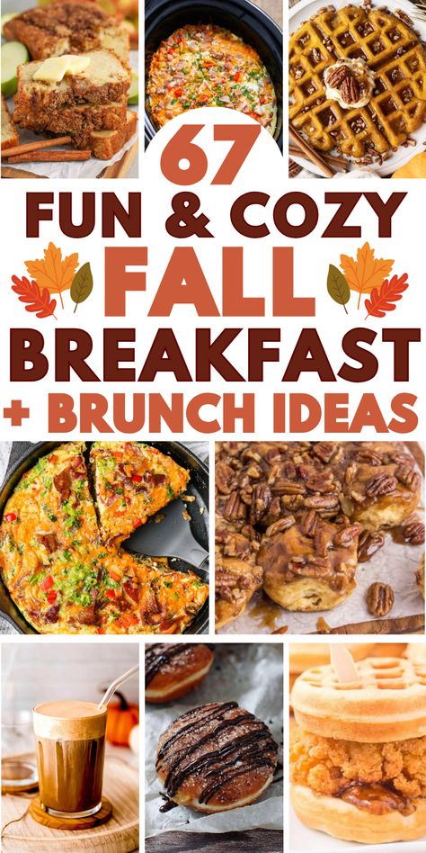 Fall breakfast foods and autumn brunch ideas including savory hearty make ahead breakfast casseroles, morning dessert treats, healthy oatmeal, and fall breakfast board recipes. Friends Breakfast Ideas, Breakfast Arrangement Ideas, Breakfast To Share, Fall Breakfast Party Ideas, Breakfast For 4 People, Brunch Board Ideas For Two, Morning Baking Recipes, Fall Breakfast Casserole Recipes, Brunch Fall Ideas