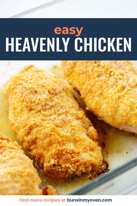 Come Over Chicken, Easy Chicken Comfort Food Recipes, Chicken Breast Recipes Comfort Food, Chicken Recopes, Heavenly Chicken Recipe, Heavenly Chicken, Ritz Cracker Recipes, Firecracker Chicken, Cracker Chicken