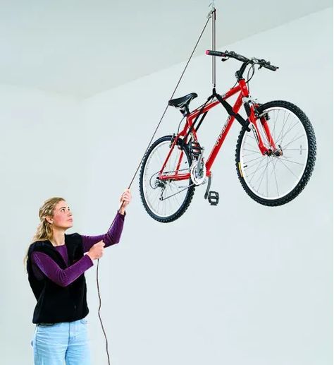 Bianchi Bicycle, Bicycle Hanger, Bike Storage Garage, Bike Lift, Range Velo, Overhead Garage Storage, Garage Bike, Outdoor Adventure Gear, Overhead Garage