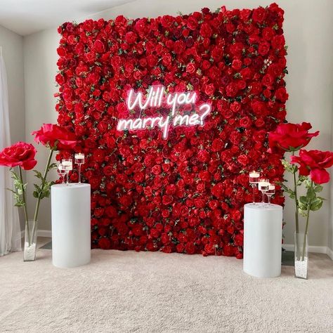 3d Flower Wall Decor, Valentines Event, Outdoor Wedding Backdrops, Flower Wall Rental, Rose Flower Wall, Roll Up Curtains, Flower Walls, Flower Wall Backdrop, Wedding Proposals