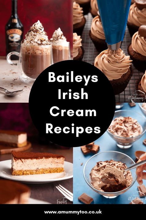 Baileys Irish Cream Recipes Irish Creme Recipes, Bailey Cocktails, Irish Cream Recipe Desserts, Home Made Baileys, Baileys French Toast Recipe, Irish Cream Recipes, Mini Chocolate Tarts Recipe, Baileys Recipes Drinks, Baileys Irish Cream Coffee