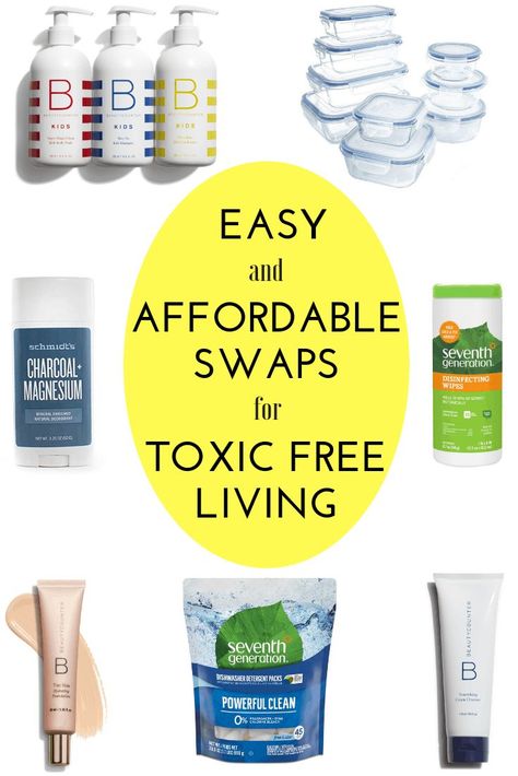 Natural Product Swaps, All Natural Living, Non Toxic Lifestyle, Low Tox Swaps, Toxic Free Lifestyle, Non Toxic Cleaning Products, Natural Dishwasher Detergent, Toxin Free Makeup, Non Toxic Living