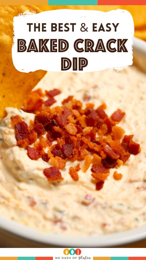 Baked Crack Dip Cream Cheese Cracker Dip, Hot Dips For Parties Appetizers, Cream Cheese Appetizers, Dip Cream Cheese, Bacon Cheddar Dip, Bacon Ranch Dip, Gluten Free Holiday Recipes, Baked Dips, Cracker Dip