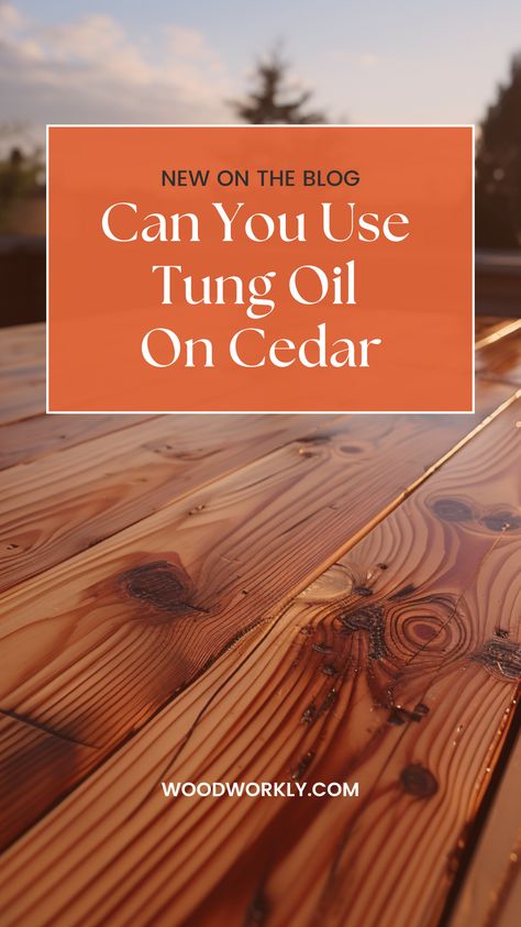 Unsure about using Tung Oil on Cedar? Dive into our informative guide to find out. Explore the benefits, application methods, and the final result of this combination for your woodworking projects. Essential for furniture makers, DIY enthusiasts, and wood care. #TungOilCedar #WoodworkTips #FurnitureMaking Stain Cedar Wood, Red Cedar Wood Projects, Cedar Wood Projects Diy, Staining Cedar Wood, Homemade Wood Stains, Sealing Wood, Cedar Wood Projects, Decking Oil, Outdoor Columns