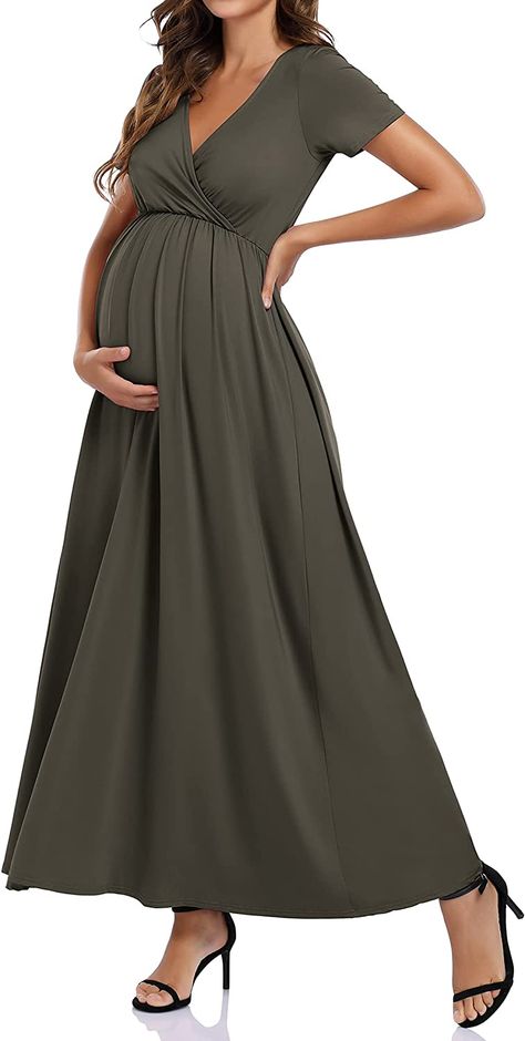 Long Pregnancy Dresses Casual, Mauve Maternity Dress, Maternity Party Dresses, Pregnancy Dresses Casual, Maternity Dress Ideas, Modest Maternity Dresses, Dnd Clothes, Dresses For Photoshoot, Fall Maternity Dress