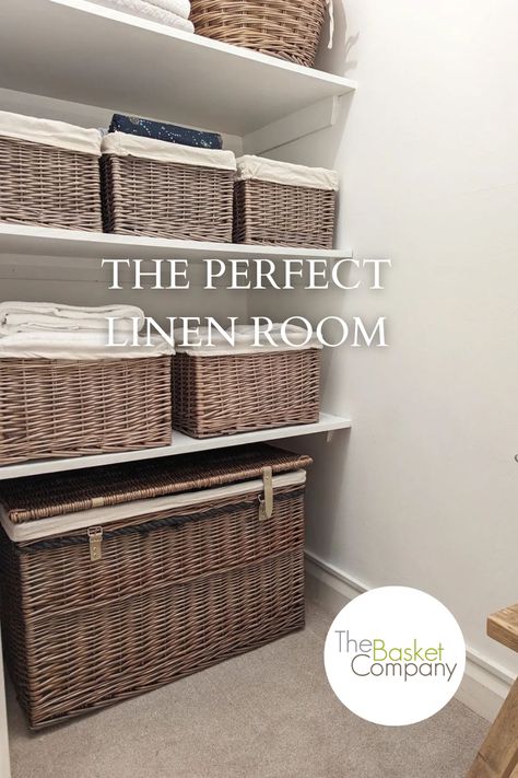 As you wash and dry your linen such as bedding, towels and blankets, you need a clean and organised space to store your fresh laundry. That’s where we come in! Store away your freshly washed linen in our Antique Wash Wicker Storage Baskets. The luxurious texture of these wicker baskets, helps your linen cupboard to radiate cleanliness and tranquillity as you complete daily home chores around the house. #organisedhome #thebasketcompany #linenroom #storagebaskets #wickerbaskets #organisation Linen Cupboard Organisation, Home Chores, Wicker Storage Trunk, Wicker Storage Baskets, Linen Room, Fresh Laundry, Shelf Baskets Storage, Baskets Storage, Wicker Hamper