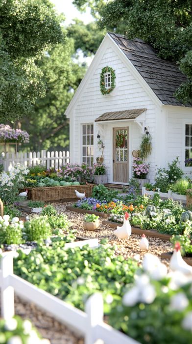 Homesteading Today Backyard Homestead Aesthetic, Home Farm Garden, Small Home Farm, Vision Board Farm Life, Country Farmhouse Backyard, Homestead Asethic, Homestead Living Aesthetic, Backyard Flower Farm, Hobby Farm Aesthetic