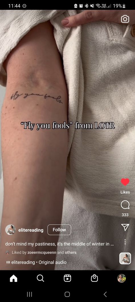 Lord Of The Rings Tattoo Minimalist, Small Lotr Tattoos, Lotr Tattoo, Tattoo Quote, Cute Tats, Tiny Tattoos, Tattoos And Piercings, Tattoo Quotes, Tatting