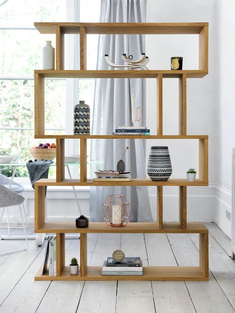 Content by Conran Elmari Tall Shelving, Furniture Village Room Divider Ideas Diy, Ways To Divide A Room, Bookshelf Room, Room Divider Shelves, Room Divider Bookcase, Painted Living Room Furniture, Modern Room Divider, Living Room Divider, Diy Room Divider