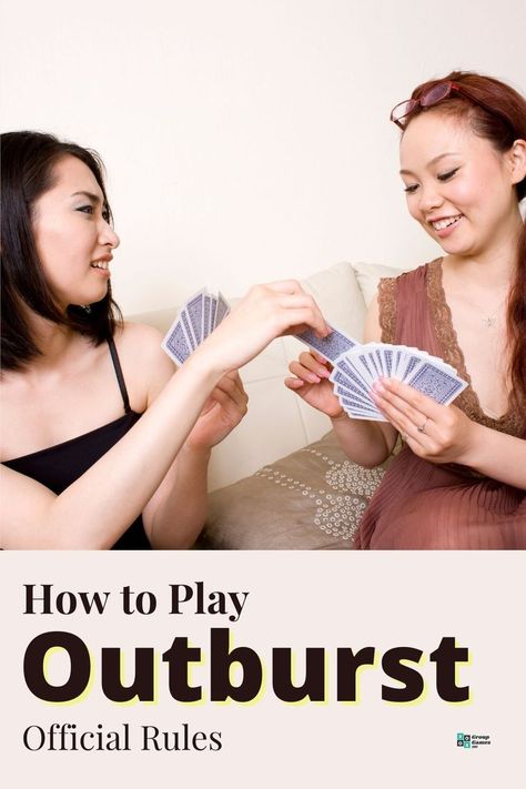 How to Play Outburst (Game Rules and FAQ) Card Games For Groups, Outburst Game, 2 Player Card Games, Card Games For Two, Bachelor Party Games, Dinner Party Games, New Year's Games, Party Card Games, Fun Card Games