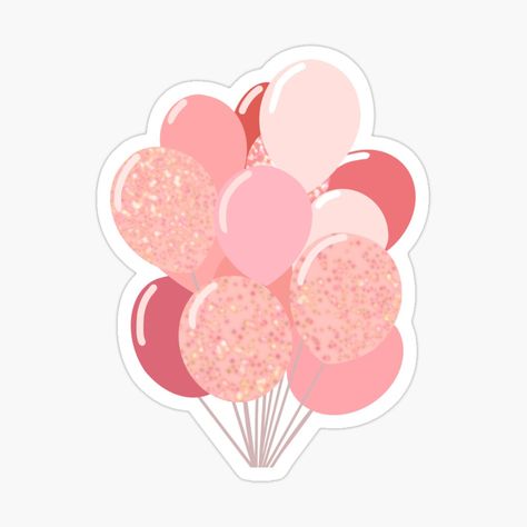 Get my art printed on awesome products. Support me at Redbubble #RBandME: https://www.redbubble.com/i/sticker/Pink-balloons-by-tsong123/52803259.EJUG5?asc=u Pink Aesthetic Stickers Printable, Sticker Aesthetic Printable, Pink Stickers Printable, Pink Stickers Aesthetic Printable, Pink Printable Stickers, Pastel Pink Stickers, Pink Cute Stickers, Cute Birthday Stickers, Birthday Stickers Printable