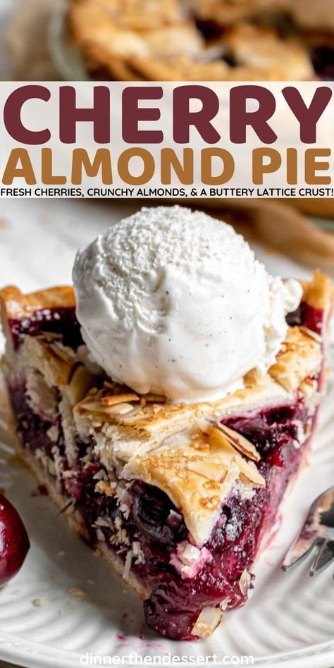 Cherry Vanilla Pie, Cherry Amaretto Pie, Tart Cherry Unity Pie, Cherry Pecan Pie, Best Fruit Pie, Thanksgiving Cherry Pie, Cherry Custard Pie Recipe, Pie Recipes Fruit, Cherry Almond Pie