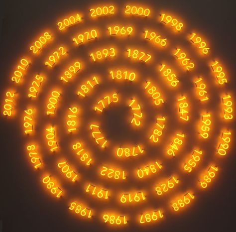 Spiral Galaxy, 2012 by Langlands and Bell © Langlands and Bell. All Rights Reserved, DACS/Artimage 2018 #neon #year #date Projector Photography, Gardens Of Babylon, Neon Words, Spiral Galaxy, Shotting Photo, All Of The Lights, Veuve Clicquot, Neon Aesthetic, Orange Aesthetic