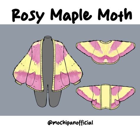 Mochipan on X: "Fuzzy mohair moth cardigan methinks 🤔 https://t.co/DZue62muh5" / X Moth Cardigan, Maple Moth, Rosy Maple Moth, Silly Clothes, Artistic Fashion, Art Outfits, Clothing Design Sketches, Life Nature, Drawing Anime Clothes