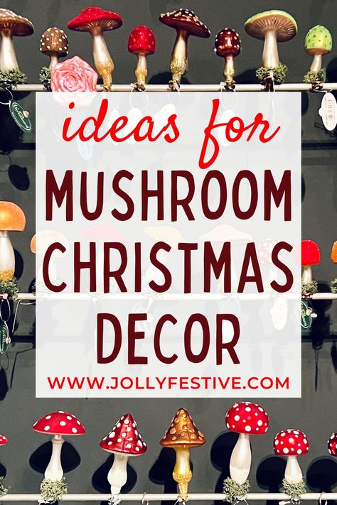 Discover the enchanting world of mushroomcore with our tips on how to add the mushroom décor trend to your Christmas. Get inspired by whimsical mushroom trees, cute toadstool ornaments, and delightful festive accents that will make your holiday celebrations truly magical 🍄🎅 Mushroom Xmas Tree, Mushroom Theme Christmas, Handmade Mushroom Ornaments, Christmas Mushroom Decor, Mushroom Theme Christmas Tree, Mushroom Christmas Tree Decoration, Diy Fall Mushroom Decor, Mushroom Christmas Decorations, Fairy Core Christmas