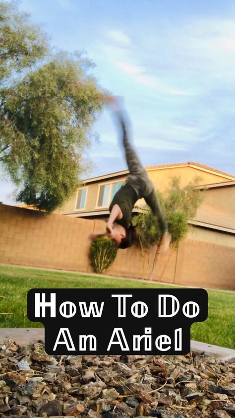 3 Person Acro Stunts Easy, How To Do A Ariel Gymnastics, How To Do A Back Tuck, Easy Tumbling Tricks, Ariel Tutorial Gymnastics, How To Do A Back Bend, How To Do A Front Handspring, How To Do A Ariel, Ariel Gymnastics