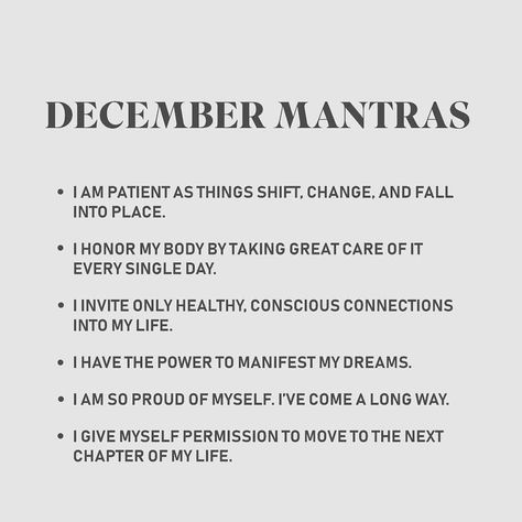 New Month Quotes, December Quotes, Winter Wellness, Bullet Journal Quotes, Morning Mantra, Morning Meditation, Daily Positive Affirmations, Inspirational Quotes For Women, Journal Quotes