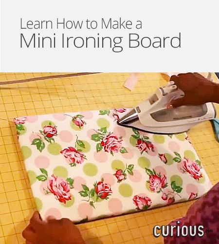 Do you need to iron on the go? This lesson from the Crafty Gemini shows you how to make a DIY travel-sized ironing board—no sewing required. Diy Ironing Board, Mini Ironing Board, Crafty Gemini, Diy Projects For The Home, Craft Room Design, Mail Organizer, Diy Travel, Craft Stuff, Neat Ideas