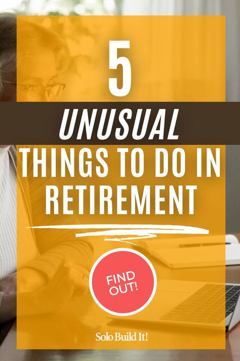 5 UNUSUAL things to do in retirement some of which can make you extra income from activities you already enjoy doing! Start a work from home business, turn a hobby into an income generator, share recipes, declutter your home and one more. These 5 things to do in retirement are sure to inspire another 5 too! Things To Do In Retirement, Retirement Activities, Retired People, Hobbies For Women, Cheap Things To Do, Work From Home Business, Fun Activities To Do, Unusual Things, Saving For Retirement