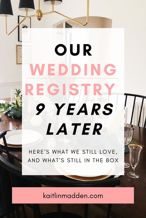 Nine years after my wedding, these are the wedding registry items we still use every day. #weddingregistry #weddingessentials #wedding #bridetobe #weddingplanning Non Kitchen Wedding Registry Items, Wedding Registry Ideas For Men, Wedding Registry List Ideas, Best Registry Items Wedding, Wedding Registry Ideas For Couples Who Live Together, Must Have Wedding Registry Items, Best Wedding Registry Items, Amazon Registry Wedding, Registry Items Wedding