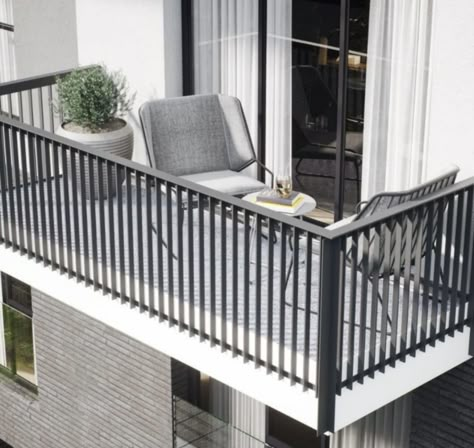 Balcony Railing Ideas, Balcony Railing Design Modern, Home Grill Design, Modern Balcony Design, Iron Railings Outdoor, Modern Balcony, Balcony Grill, Balcony Grill Design, Balcony Railing Design