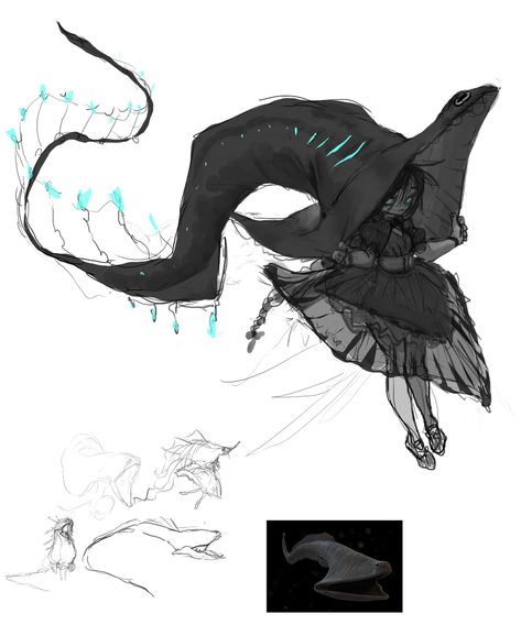 ArtStation - Pelican eel Witch (deep sea Witch) Concept Sketch, Donghyun LIM Tomer Hanuka, Otto Schmidt, Witch Characters, Witch Design, Sea Witch, Wow Art, Monster Design, Creature Concept Art, Fantasy Concept Art