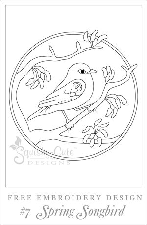 Free embroidery patterns - hand embroidery designs - printable embroidery pattern - bird, spring, summer Embroidery Patterns Free Printables, Bird Embroidery Pattern, Free Embroidery Patterns, Designs Printable, Hand Embroidery Patterns Free, Animal Sewing Patterns, Embroidery Template, Embroidery Stitches Tutorial, Patterns Embroidery