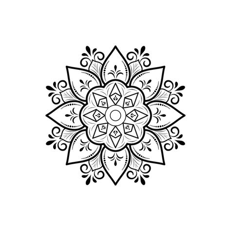 Minimal Mandala floral style, Vector mandala Oriental pattern, Hand drawn decorative element. Unique design with petal flower. Concept relax and meditation use for page logo book Minimal Mandala, Page Logo, Logo Book, Colorful Borders Design, Mandala Floral, Colorful Borders, Borders Design, Petal Flower, Heart Tree