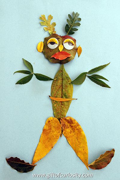 Leaf collages: Create a colorful collection of characters using fall leaves with this open-ended art project for kids || Gift of Curiosity Rain Stick Crafts, Open Ended Art, Leaf Collage, Leaf Projects, Art Project For Kids, Fall Art Projects, Preschool Gifts, Autumn Activities For Kids, Project For Kids