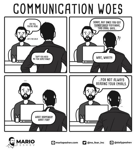 No matter what role you have in an organization – a manager, a vendor, a consultant, or an advisor – each comes with its own challenges particularly in managing workplace communication issues.  These communication issues often involve conflicts in employee relations. It’s usually the nitpicking or annoyance from the older hire that shows. Communication Issues, Mario Comics, Effective Meetings, Workplace Communication, Employee Relations, Communication Process, Communication Techniques, Communication Problems, Management Styles