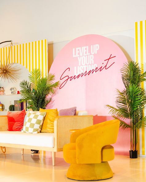 EVERY👏🏼 DETAIL👏🏼 was DANG⚡️FINE for this years @levelupyourlisting STAGE 🦕🪩💖 . Does your conference, event, installation, brand, pop up need a DANG FINE TOUCH? ✨ . Contact us today! Let’s get creating ⚡️🤍 LINK IN BIO - CONTACT PAGE✨ LETS MAKE MAGIC 🪄🙌🏼 . Lead designer @matiana.dangfine Paint @behrpaint Stage accessories @homegoods & thrifted magic Event @levelupyourlisting Always Making It DANG FINE ⚡ Head to our website | LINK IN BIO | & fill out our event form so we can get started ... Event Space Design, Year 2, Pretty Patterns, Event Space, Space Design, Come Back, Level Up, Color Inspiration, So Excited