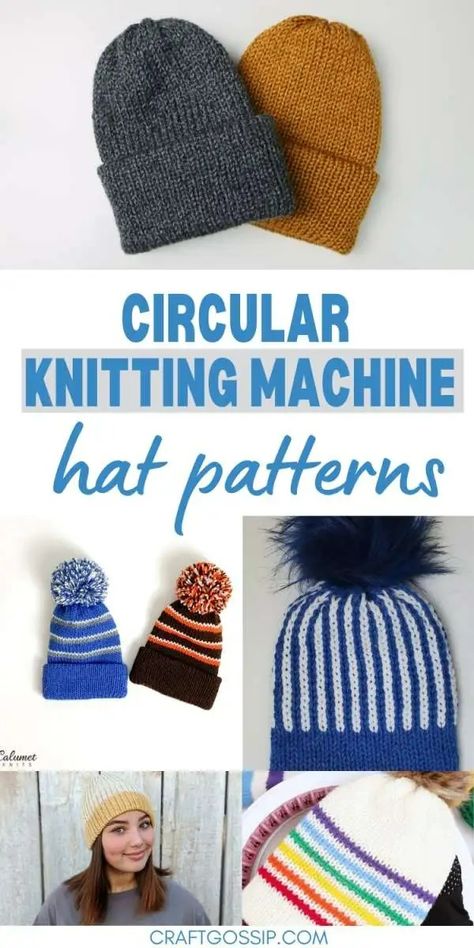 Circular Knitting Machine Hat Knitting Patterns – Knitting Knitting Machine Hat, Loom Knitting Patterns Hat, Circular Knitting Patterns, Knitting Quilt, Beanie Pattern Free, Addi Knitting Machine, Loom Knit Hat, Circular Knitting Machine, Hat Patterns Free