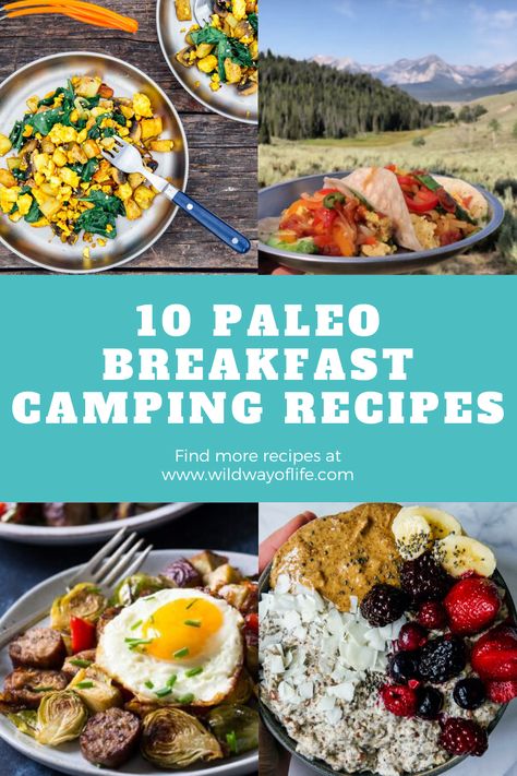 Paleo Camping Food, Paleo Camping, Camping Recipes Breakfast, Healthy Camping Food, Camping Snacks, Camping Breakfast, Paleo Recipes Breakfast, Camping Dinners, Easy Camping Meals