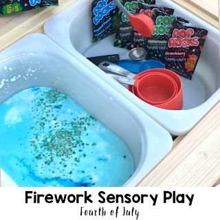 Independence Day Sensory Bin, Memorial Day Sensory Activities, 4th Of July Toddler Outdoor Activities, Forth Of July Sensory Bin, 4 Th Of July Activities For Toddlers, Fourth Of July Sensory Bottle, Forth Of July Toddler Activities, 4th Of July Sensory For Toddlers, 4th Of July Infant Activities