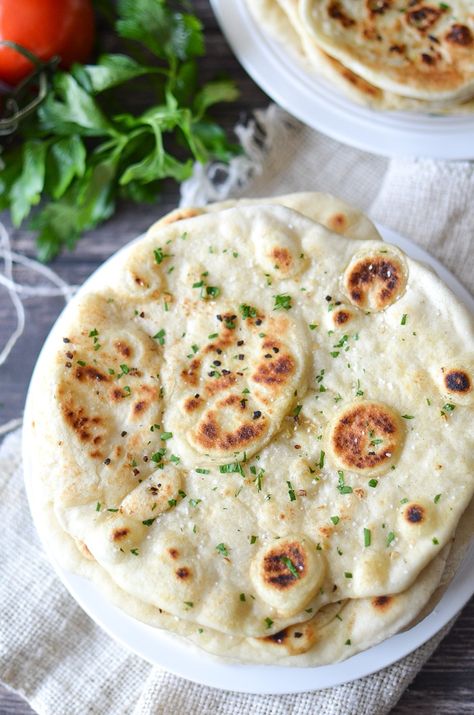 Dairy Free Naan, Dairy Free Naan Bread, Vegan Naan Bread Recipe, Vegan Naan Bread, Garlic Naan Bread, Pizza Naan, Naan Bread Recipe, Vegan Naan, Dairy Free Bread