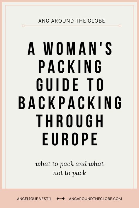 Backpacking Europe Outfits, Backpack Europe Route, Backpacking Europe Packing, Backpacking Packing List, Backpacking Through Europe, Backpacking List, Womens Packing List, Backpacking For Beginners, Europe Packing