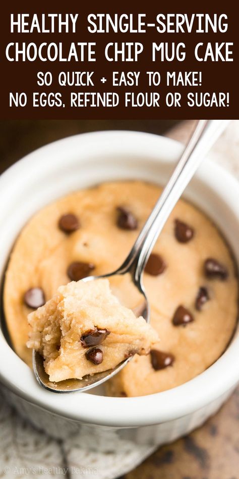 Vegan Single Serve Dessert, Pantry Microwave, Desserts With Chocolate, Mug Cookie Recipes, Microwave Chocolate Chip Cookie, Raclette Originale, Chocolate Chip Mug Cake, Desserts With Chocolate Chips, Chip Mug