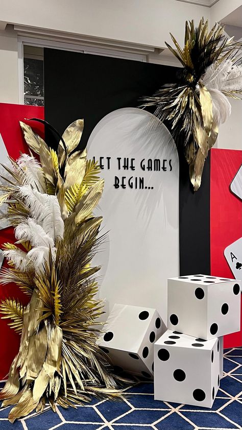 Let The Games Begin 🎲 Bespoke display for last weekends Monte Carlo themed party ♠️ Concept & Planning : @saranievents… | Instagram Casino Corporate Event, Monte Carlo Themed Party, Monte Carlo Party Decorations, Mafia Wedding Decor, Casino Royale Gala, Casino Royale Wedding, Monte Carlo Prom Theme, Vegas Wedding Theme Party, Games Night Decor